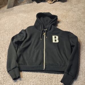 Black Hoodie with Gold Letter B